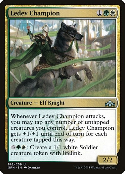 Ledev Champion (GRN) #186 Uncommon (Lightly Played) Guilds of Ravnica Magic: The Gathering: 2018