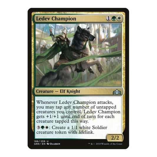 Ledev Champion (GRN) #186 Uncommon (Lightly Played) Guilds of Ravnica Magic: The Gathering: 2018