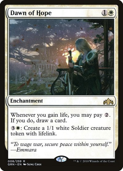 Dawn of Hope (GRN) #8 Rare (Near Mint) Guilds of Ravnica Magic: The Gathering: 2018