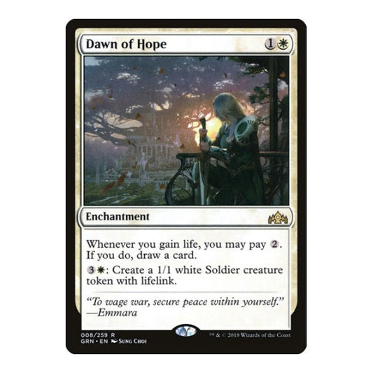 Dawn of Hope (GRN) #8 Rare (Near Mint) Guilds of Ravnica Magic: The Gathering: 2018