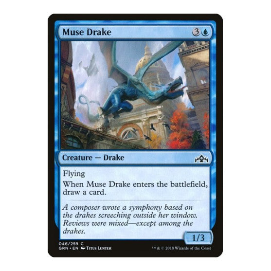Muse Drake (GRN) #46 Common (Lightly Played) Guilds of Ravnica Magic: The Gathering: 2018