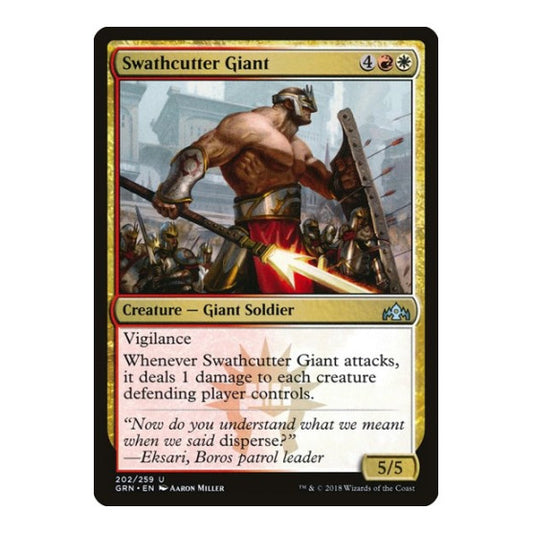 Swathcutter Giant (GRN) #202 Uncommon (Lightly Played) Guilds of Ravnica Magic: The Gathering: 2018