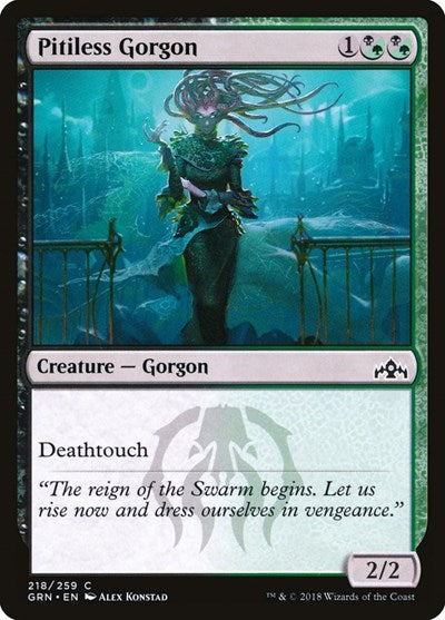 Pitiless Gorgon (GRN) #218 Common (Lightly Played) Guilds of Ravnica Magic: The Gathering: 2018