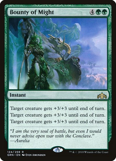 Bounty of Might (GRN) #124 Rare (Near Mint) Guilds of Ravnica Magic: The Gathering: 2018