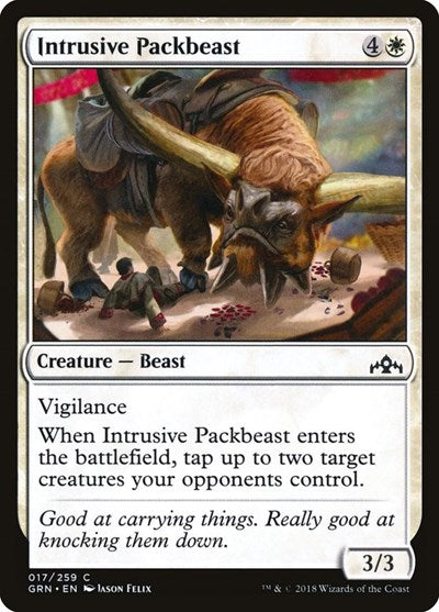 Intrusive Packbeast (GRN) #17 Common (Lightly Played) Guilds of Ravnica Magic: The Gathering: 2018