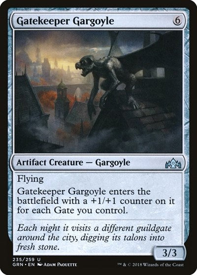 Gatekeeper Gargoyle (GRN) #235 Uncommon (Lightly Played) Guilds of Ravnica Magic: The Gathering: 2018
