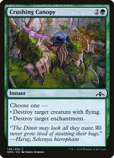 Crushing Canopy (GRN) #126 Common (Foil Lightly Played) Guilds of Ravnica Magic: The Gathering: 2018