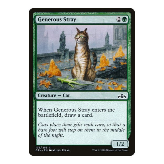 Generous Stray (GRN) #129 Common (Lightly Played) Guilds of Ravnica Magic: The Gathering: 2018