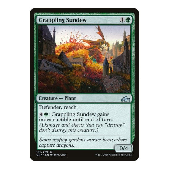 Grappling Sundew (GRN) #131 Uncommon (Lightly Played) Guilds of Ravnica Magic: The Gathering: 2018