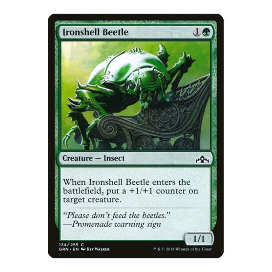 Ironshell Beetle (GRN) #134 Common (Lightly Played) Guilds of Ravnica Magic: The Gathering: 2018