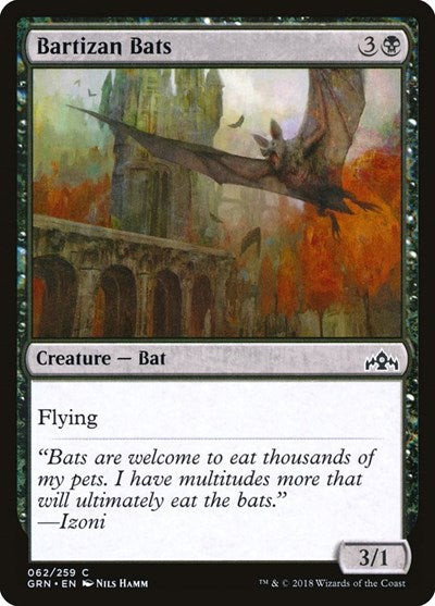 Bartizan Bats (GRN) #62 Common (Lightly Played) Guilds of Ravnica Magic: The Gathering: 2018