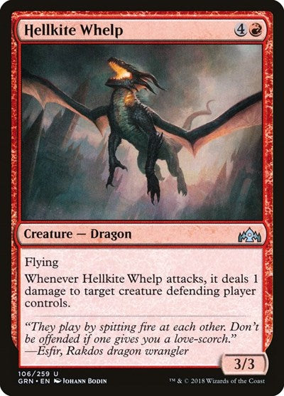 Hellkite Whelp (GRN) #106 Uncommon (Lightly Played) Guilds of Ravnica Magic: 2018