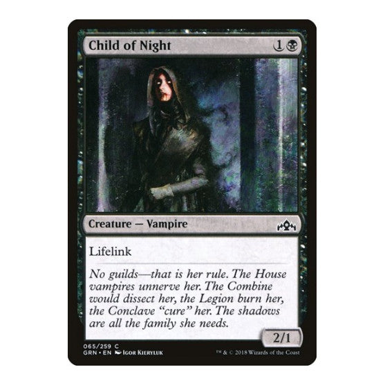 Child of Night (GRN) #65 Common (Lightly Played) Guilds of Ravnica Magic: The Gathering: 2018