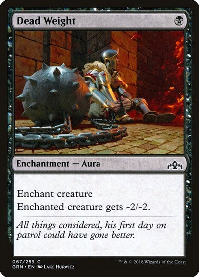 Dead Weight (GRN) #67 Common (Lightly Played) Guilds of Ravnica Magic: 2018