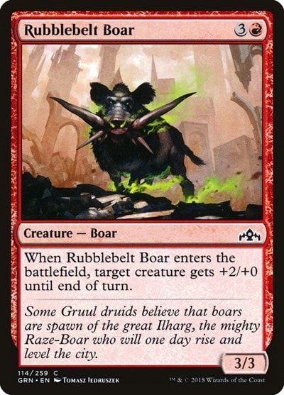 Rubblebelt Boar (GRN) #114 Common (Lightly Played) Guilds of Ravnica Magic: The Gathering: 2018