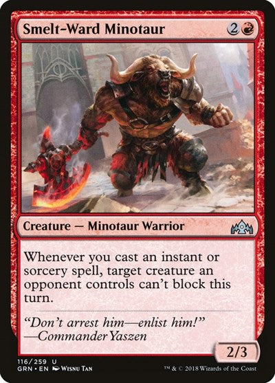 Smelt Ward Minotaur (GRN) #116 Uncommon (Lightly Played) Guilds of Ravnica Magic: The Gathering: 2018