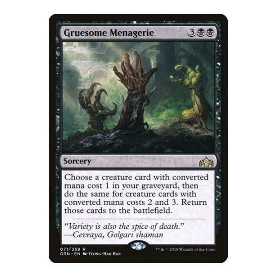 Gruesome Menagerie (GRN) #71 Rare (Lightly Played) Guilds of Ravnica Magic: The Gathering: 2018