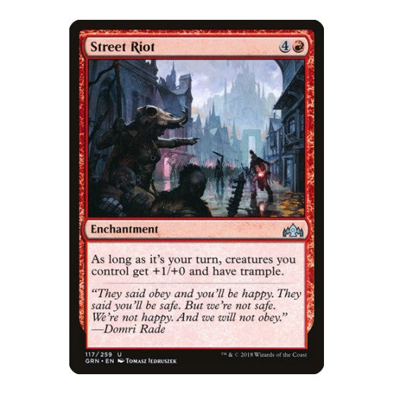 Street Riot (GRN) #117 Uncommon (Lightly Played) Guilds of Ravnica Magic: The Gathering: 2018