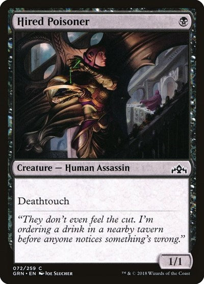 Hired Poisoner (GRN) #72 Common (Lightly Played) Guilds of Ravnica Magic: The Gathering: 2018
