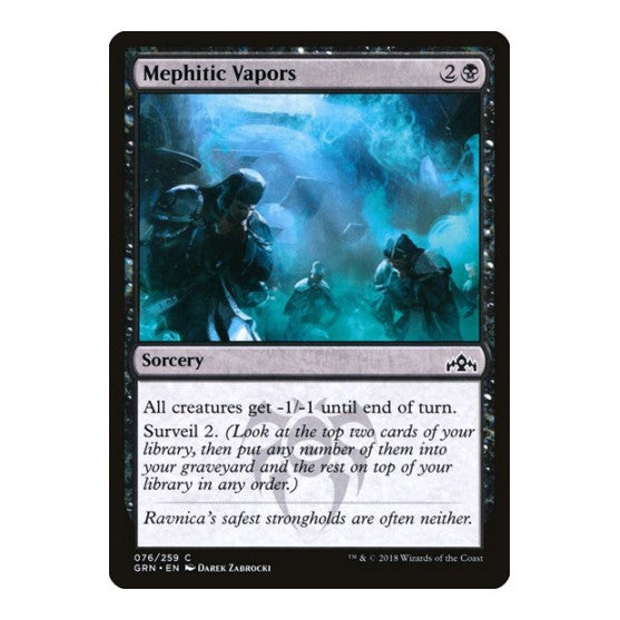 Mephitic Vapors (GRN) #76 Common (Moderately Played) Guilds of Ravnica Magic: The Gathering: 2018