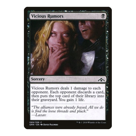 Vicious Rumors (GRN) #89 Common (Lightly Played) Guilds of Ravnica Magic: The Gathering: 2018