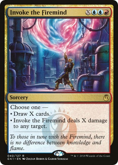 Invoke the Firemind (GR1) #40 Rare (Lightly Played) Guilds of Ravnica: Guild Kits Magic: The Gathering: 2018