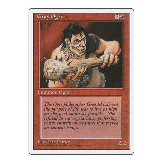 Gray Ogre (4ED) #200 Common (Moderately Played) Fourth Edition Magic: The Gathering: 1995