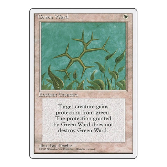 Green Ward (4ED) #27 Uncommon (Lightly Played) Fourth Edition Magic: The Gathering: 1995