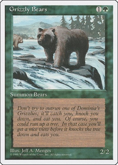 Grizzly Bears (4ED) #250 Common Fourth Edition Magic: The Gathering: 1995