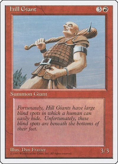 Hill Giant (4ED) #201 Common (Heavily Played) Fourth Edition Magic: 1995