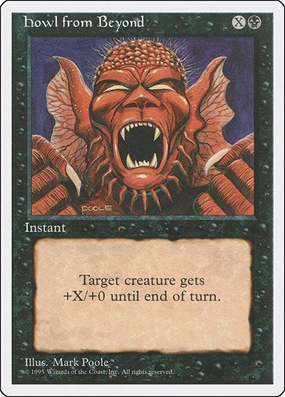 Howl from Beyond (4ED) #141 Common (Heavily Played) Fourth Edition Magic: The Gathering: 1995