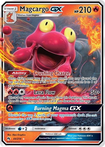 Magcargo GX (SM8) #44/214 Ultra Rare (Holofoil Near Mint) SM - Lost Thunder Pokemon: 2018