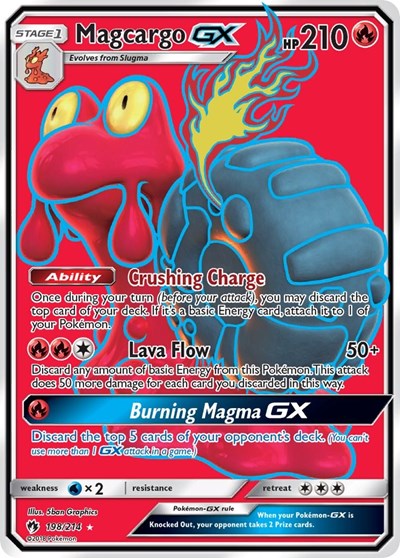 Magcargo GX Full Art (SM8) #198/214 Ultra Rare (Holofoil Near Mint) SM - Lost Thunder Pokemon: 2018