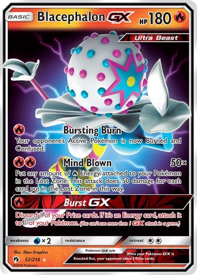 Blacephalon GX (SM8) #52/214 Ultra Rare (Holofoil Near Mint) SM - Lost Thunder Pokemon: 2018
