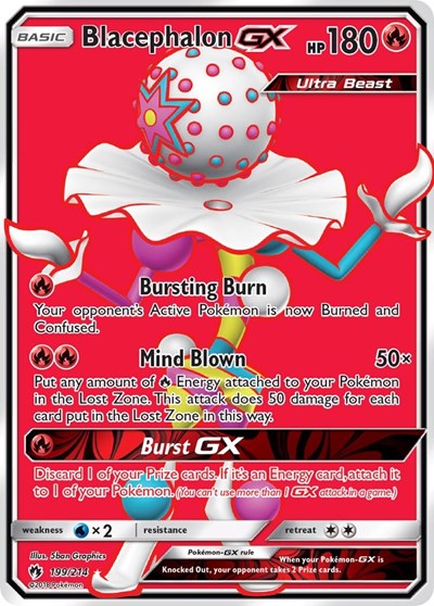 Blacephalon GX Full Art (SM8) #199/214 Ultra Rare (Holofoil Near Mint) SM - Lost Thunder Pokemon: 2018