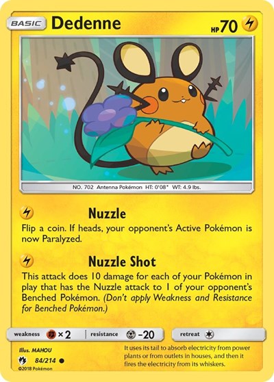 Dedenne 84 (SM8) #84/214 Common (Moderately Played) SM - Lost Thunder Pokemon: 2018