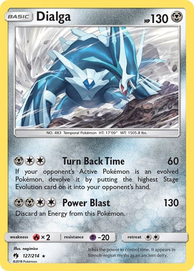 Dialga (SM8) #127/214 Holo Rare (Holofoil Lightly Played) SM - Lost Thunder Pokemon: 2018