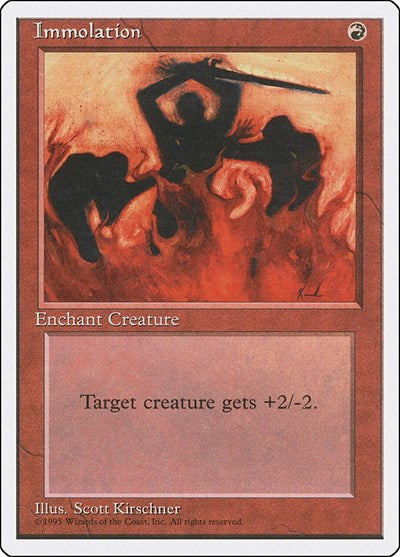 Immolation (4ED) #204 Common (Heavily Played) Fourth Edition Magic: 1995