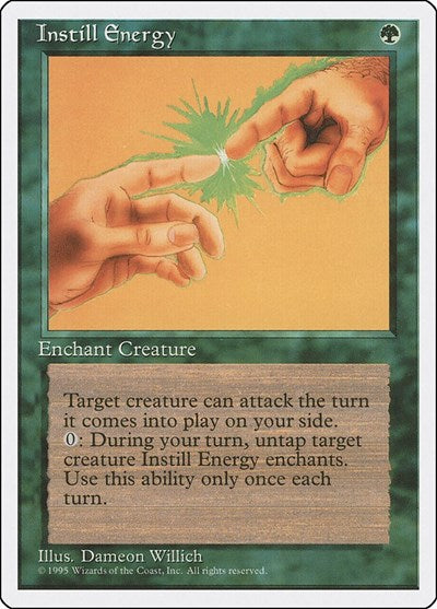Instill Energy (4ED) #252 Uncommon (Lightly Played) Fourth Edition Magic: 1995