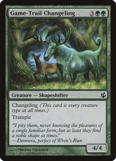 Game Trail Changeling (MOR) #123 Common (Moderately Played) Morningtide Magic: The Gathering: 2008