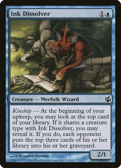 Ink Dissolver (MOR) #36 Common (Lightly Played) Morningtide Magic: 2008