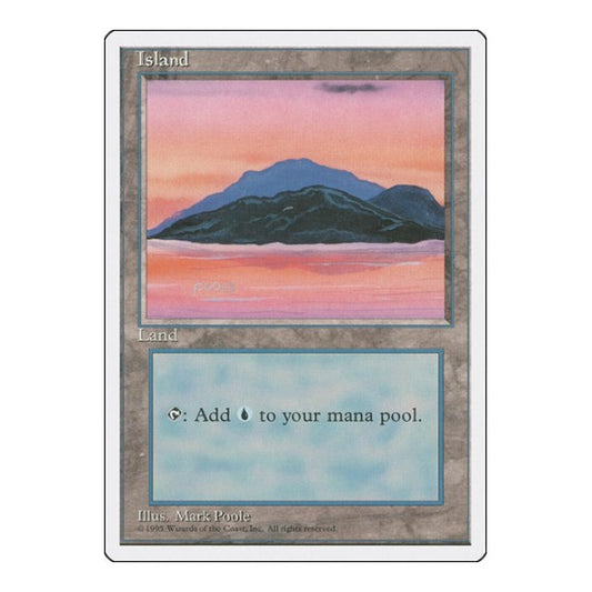 Island (C) (4ED) #180 Land (Heavily Played) Fourth Edition Magic: The Gathering: 1995