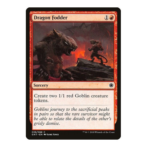 Dragon Fodder (GNT) #39 Common (Lightly Played) Magic Game Night Magic: The Gathering: 2018