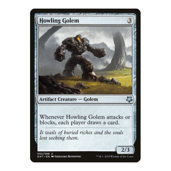 Howling Golem (GNT) #53 Uncommon (Lightly Played) Magic Game Night Magic: The Gathering: 2018