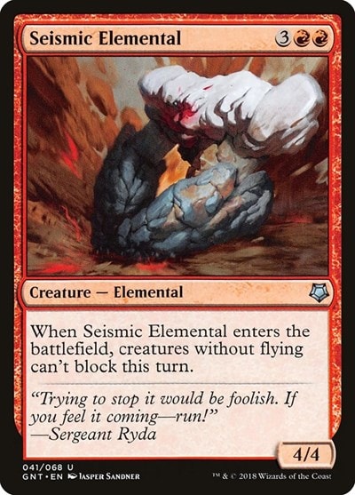 Seismic Elemental (GNT) #41 Uncommon (Lightly Played) Magic Game Night Magic: The Gathering: 2018