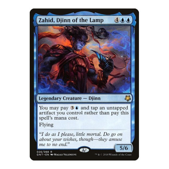 Zahid Djinn of the Lamp (GNT) #26 Rare (Lightly Played) Magic Game Night Magic: The Gathering: 2018