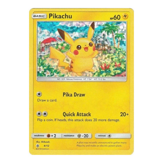 Pikachu - 4/12 (M18) #004/012 Promo (Holofoil Moderately Played) McDonald's Promos 2018 Pokemon: 2018