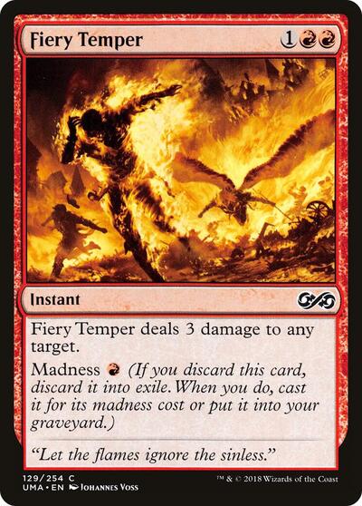 Fiery Temper (UMA) #129 Common (Lightly Played) Ultimate Masters Magic: The Gathering: 2018