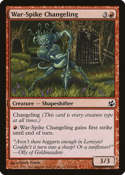 War Spike Changeling (MOR) #112 Common (Lightly Played) Morningtide Magic: The Gathering: 2008