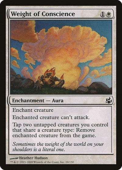 Weight of Conscience (MOR) #28 Common (Lightly Played) Morningtide Magic: The Gathering: 2008